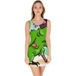 Parrot Hat Cartoon Captain Bodycon Dress