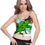 Parrot Hat Cartoon Captain Spaghetti Strap Bra Top