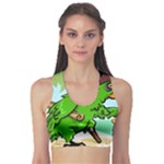 Parrot Hat Cartoon Captain Fitness Sports Bra