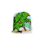 Parrot Hat Cartoon Captain Drawstring Pouch (Small)