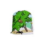Parrot Hat Cartoon Captain Drawstring Pouch (Medium)