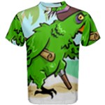 Parrot Hat Cartoon Captain Men s Cotton T-Shirt