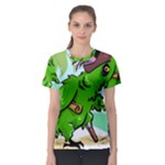 Parrot Hat Cartoon Captain Women s Sport Mesh T-Shirt
