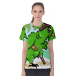 Parrot Hat Cartoon Captain Women s Cotton T-Shirt