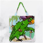 Parrot Hat Cartoon Captain Grocery Tote Bag
