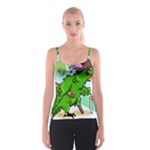 Parrot Hat Cartoon Captain Spaghetti Strap Top