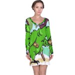 Parrot Hat Cartoon Captain Long Sleeve Nightdress