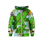 Parrot Hat Cartoon Captain Kids  Zipper Hoodie