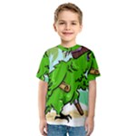 Parrot Hat Cartoon Captain Kids  Sport Mesh T-Shirt