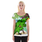Parrot Hat Cartoon Captain Cap Sleeve Top