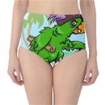 Parrot Hat Cartoon Captain Classic High-Waist Bikini Bottoms