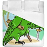 Parrot Hat Cartoon Captain Duvet Cover (King Size)
