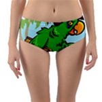Parrot Hat Cartoon Captain Reversible Mid-Waist Bikini Bottoms