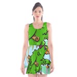 Parrot Hat Cartoon Captain Scoop Neck Skater Dress