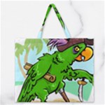 Parrot Hat Cartoon Captain Zipper Large Tote Bag