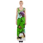 Parrot Hat Cartoon Captain Thigh Split Maxi Dress