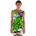 Parrot Hat Cartoon Captain Wrap Front Bodycon Dress