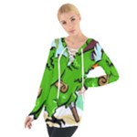 Parrot Hat Cartoon Captain Tie Up T-Shirt