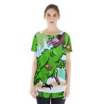 Parrot Hat Cartoon Captain Skirt Hem Sports Top
