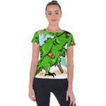 Parrot Hat Cartoon Captain Short Sleeve Sports Top 