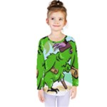 Parrot Hat Cartoon Captain Kids  Long Sleeve T-Shirt