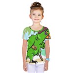 Parrot Hat Cartoon Captain Kids  One Piece T-Shirt