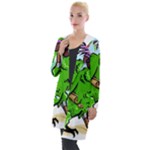 Parrot Hat Cartoon Captain Hooded Pocket Cardigan