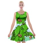 Parrot Hat Cartoon Captain Velvet Skater Dress