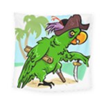 Parrot Hat Cartoon Captain Square Tapestry (Small)