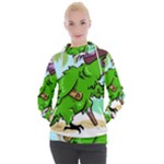 Parrot Hat Cartoon Captain Women s Hooded Pullover