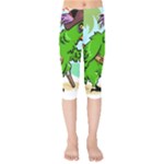 Parrot Hat Cartoon Captain Kids  Capri Leggings 