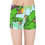 Parrot Hat Cartoon Captain Kids  Sports Shorts