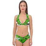 Parrot Hat Cartoon Captain Double Strap Halter Bikini Set