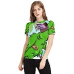 Parrot Hat Cartoon Captain Women s Short Sleeve Rash Guard