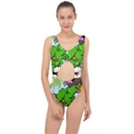 Parrot Hat Cartoon Captain Center Cut Out Swimsuit