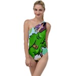 Parrot Hat Cartoon Captain To One Side Swimsuit