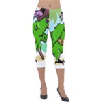 Parrot Hat Cartoon Captain Lightweight Velour Capri Leggings 