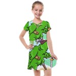 Parrot Hat Cartoon Captain Kids  Cross Web Dress