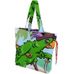 Parrot Hat Cartoon Captain Drawstring Tote Bag