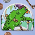 Parrot Hat Cartoon Captain Horseshoe Style Canvas Pouch