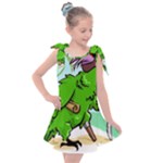 Parrot Hat Cartoon Captain Kids  Tie Up Tunic Dress