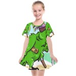 Parrot Hat Cartoon Captain Kids  Smock Dress