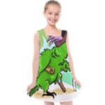 Parrot Hat Cartoon Captain Kids  Cross Back Dress