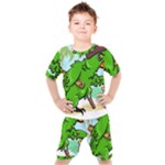 Parrot Hat Cartoon Captain Kids  T-Shirt and Shorts Set