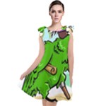 Parrot Hat Cartoon Captain Tie Up Tunic Dress