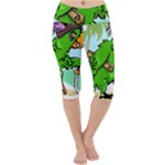 Parrot Hat Cartoon Captain Lightweight Velour Cropped Yoga Leggings