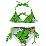 Parrot Hat Cartoon Captain Kids  Classic Bikini Set