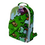 Parrot Hat Cartoon Captain Flap Pocket Backpack (Large)