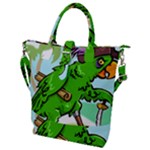 Parrot Hat Cartoon Captain Buckle Top Tote Bag