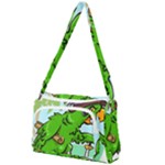 Parrot Hat Cartoon Captain Front Pocket Crossbody Bag
